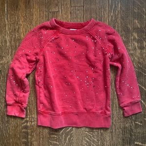 GYMBOREE kids splatter paint sweatshirt XS